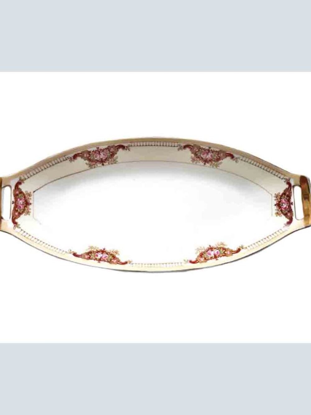 Antique Nippon China Japan Hand Painted Porcelain Oblong Celery Tray 1891-1921